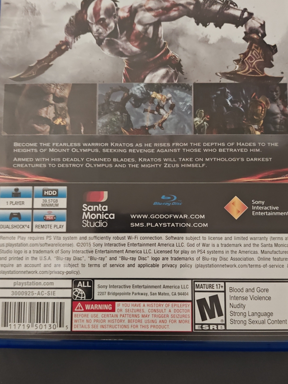 PS4 - God of War III Remastered - Picture 2 of 6